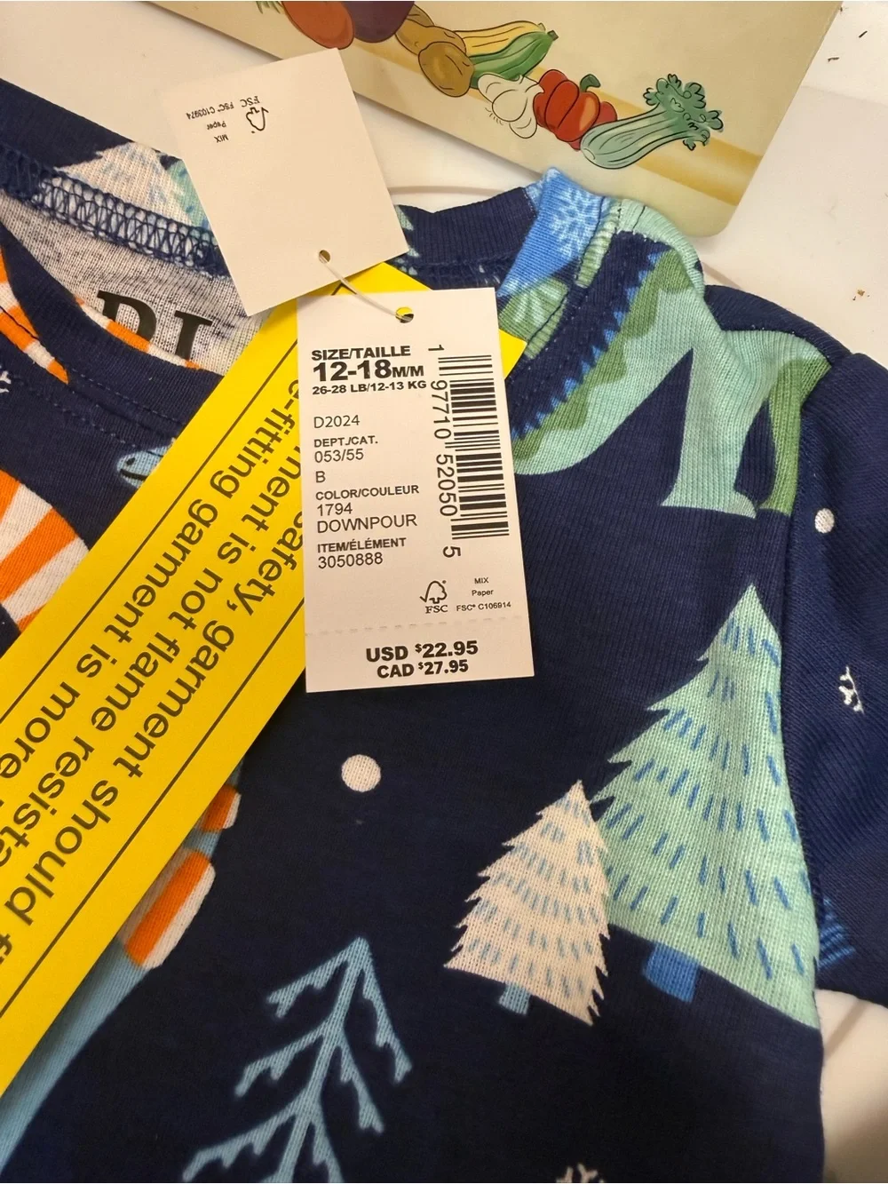 Carter's Navy Dinosaur Holiday Pajama Set with Green and Blue Dinosaurs
